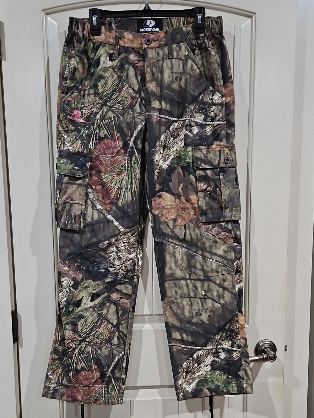 Mossy Oak Woen's Camo Cargo Pants - M - Green/Brown/Black Mix